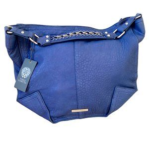 VINCE CAMUTO "Brett" Soft Bubble Lamb Leather  Cobalt Blue Hobo Shoulder Bag